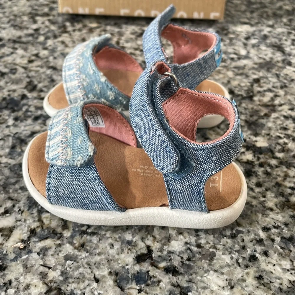 Toms Slub Denim Sandals